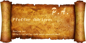 Pfeffer Adrienn névjegykártya